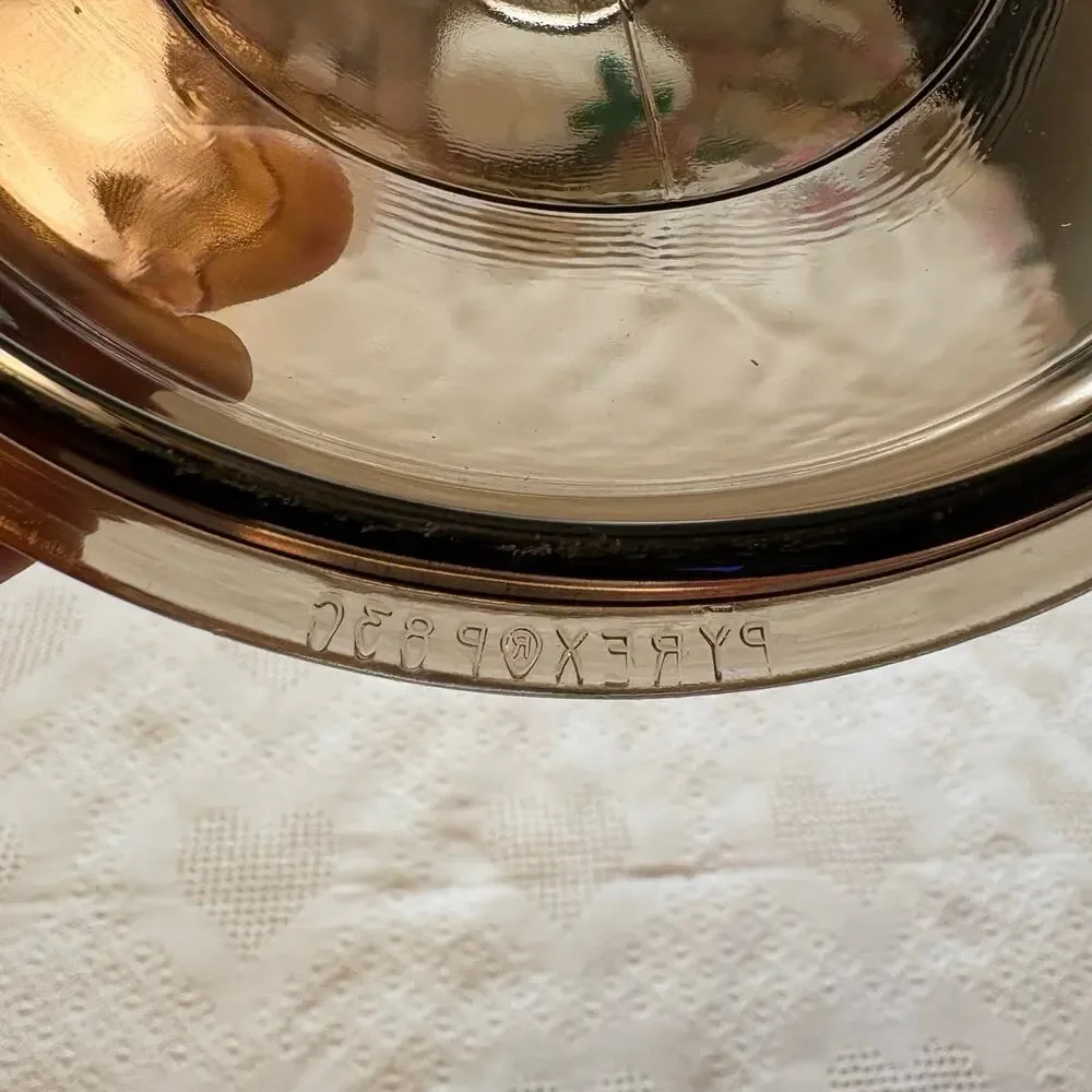 Vintage Pyrex Vision amber glass replace lid, model P-81-C